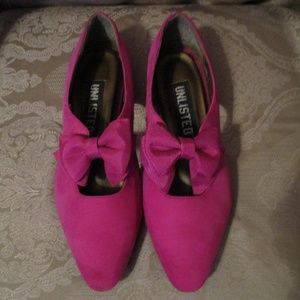 FUCHSIA/PINK SUEDE FLAT - NWOT